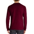 thumbnail image 2 of Tosmy Men's T-Shirts Men Spring Autumn Button Crew Neck Solid Color Long Sleeve Pocket Top Bottoming Shirt Mens Vintage Tee Shirts, 2 of 4