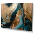 thumbnail image 2 of Designart "Gold And Green Marbled Euphoria II" Abstract Marble Canvas Wall Art, 2 of 5