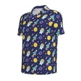 thumbnail image 2 of Rocae Astronaut Corgi for Men's Short Sleeve Polo Shirt, Quick Drying Performance Moisture Wicking Sports Men's Golf Shirt Large, 2 of 9