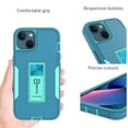 thumbnail image 6 of CoverON For Apple iPhone 13 Phone Case, Military Grade Heavy Duty Full Body Kickstand Cover - Turquoise, 6 of 9