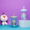 thumbnail image 2 of Zak Designs Disney Frozen II Movie Kelso Juego de vasos, tapa de rosca a prueba de fugas con pajita, hecho de plástico duradero y silicona, paquete perfecto para niños (Frozen 2 Olaf, 15 oz, sin BPA,, 2 of 5