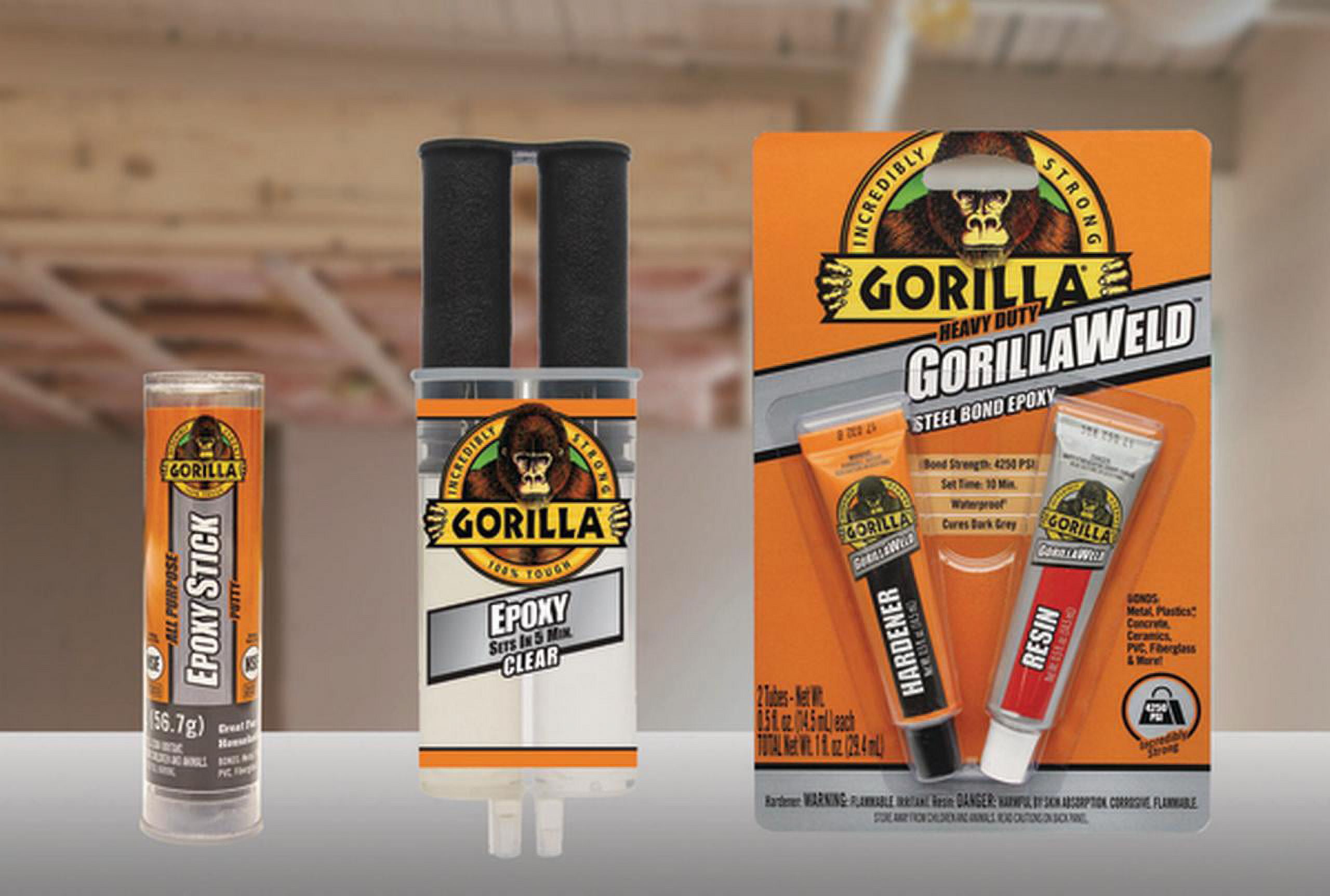 Gorilla All Purpose Epoxy Putty Stick, 2 Ounce, Grey (Pack of 5) 