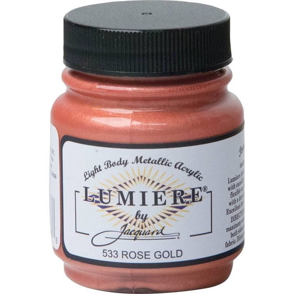 Jacquard Lumiere Metallic Acrylic Paint 2.25oz - Rose Gold