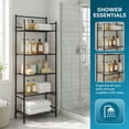 thumbnail image 3 of OUTMASTER 5 Tier Storage Shelves, Ideal for Compact Spaces, Bathroom Shelves and Storage Unit, Black, 3 of 10