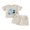 Beige-1, variant on BemeyourBBs Toddler Baby Boys Birthday Duck Outfits 1st 2nd 3rd Years Old Birthday Summer Clothes Letter Embroidery Short Sleeve Waffle Knit T Shirt Tops and Shorts Set