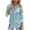 Blue, variant on Women's Cotton Linen Dress Shirts Crew Neck Long Sleeve Button down Business Casual Slim Tunic Fall Loose Tops