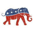 thumbnail image 3 of CafePress - Glitter Republican Elephant - Women's Dark Pajamas, 3 of 4