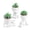 White Green, variant on 3 Pack Artificial Succulents in Desk Decor
