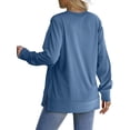 thumbnail image 4 of SHINE UP Sweatshirt for Women Long Sleeve Tunic Tops Crewneck Casual Pullover Shirts with Side Split, 4 of 8