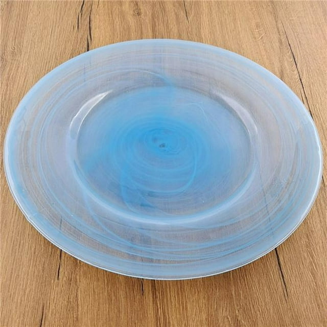 Collection Grenade Rouge 8947-6 Assiettes de Charge Nuage de 13 Po, Aqua - Ensemble de 8
