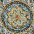 thumbnail image 6 of Ox Bay Elisa 4' Round Blue/Black Floral Medallion Indoor Area Rug, 6 of 7