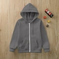 thumbnail image 5 of LIUYUNNN Kids Hoodies for Girls Zipper Dark Gray Hoodie Long Sleeve Hooded Sweatshirt Top Winter Clothes 4-5 Years Old Boy Clothes Boys Girls Fall Outfits, 5 of 7