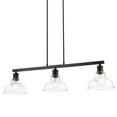 thumbnail image 1 of Golden Lighting 0305-LP BLK-CLR Carver Linear Pendant, Matte Black, 1 of 2