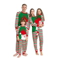 thumbnail image 1 of Conjunto de pijama con estampado de Papá Noel para padres e hijos, Top de manga larga con cuello redondo y pantalones a rayas, ropa de dormir y de estar por casa, 2023 xuanjing  unisex, 1 of 2