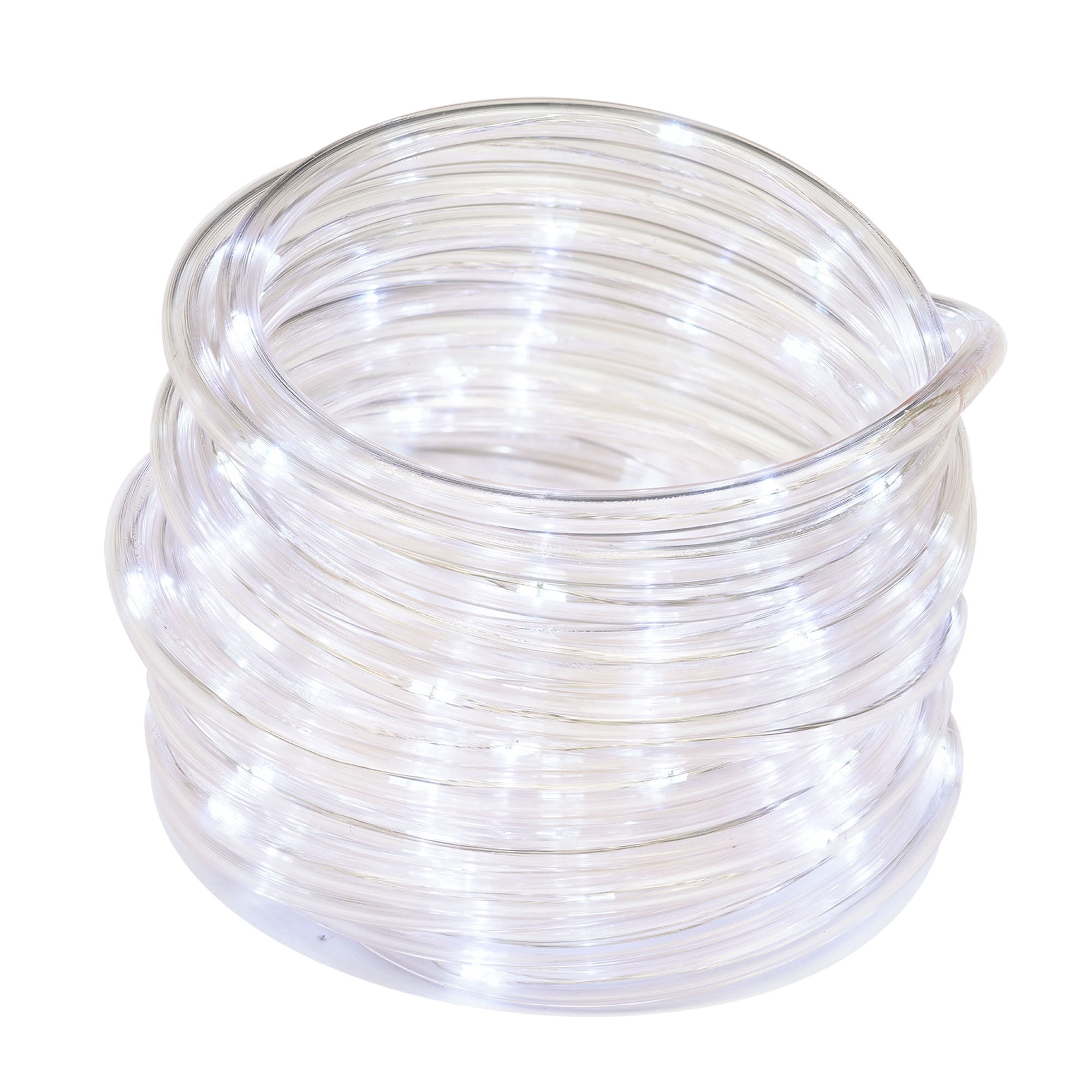 Indoor/Outdoor Battery-Operated LED Mini Christmas Rope Lights, Cool White, Transparent Wire, 16.5', by Holiday Time