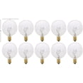 thumbnail image 2 of Satco S3726 G16.5 Incandescent Globe Light Bulbs 15W 120V 2700K 114L E12 Candelabra Base Dimmable (10 Light Bulbs), 2 of 12