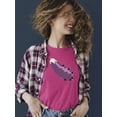 thumbnail image 2 of Pixel Eggplant Fun Emoji - Retro Meme Art Design Women's T-shirt, 2 of 4