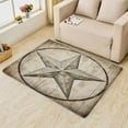 thumbnail image 2 of Texas Star Rugs for Living Room - 4x6 Rug - Texas Star Rug - Western Cowboy Area Rug - Wild West Rugs - Rustic Wood Carpet, 2 of 7