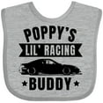 thumbnail image 3 of Inktastic Poppy's Lil' Racing Buddy with Car Silhouette Boys or Girls Baby Bib, 3 of 4