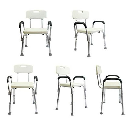 stool elderly 300lbs ainfox alloy adjustable arms aluminum safety chair bath shower height