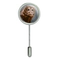 thumbnail image 1 of Solitary Barred Owl Stick Pin Stickpin Hat Brooch, 1 of 6