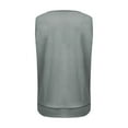 thumbnail image 5 of Wyobmus Tank Tops for Women Loose Fit Pleated Round Neck Tunic Shirts Casual Sleeveless Banded Bottom Tops S-2X A-Gray, 5 of 7