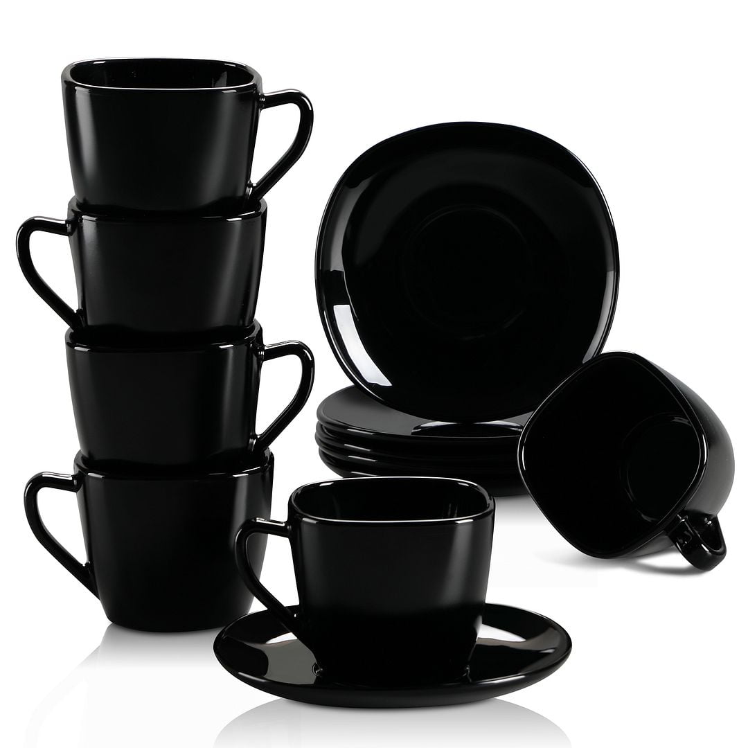 Black latte cup set (4) - NEW - household items - by owner - housewares  sale - craigslist