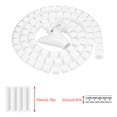 thumbnail image 3 of Organizador de cables en espiral flexible, protector de cables, almacenamiento de cables, color blanco, 1,5 m x 22 mm, 3 of 3