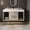 White + Light Oak, variant on 39.4'' Wall Mounted Bathroom Vanity with Ceramic Sink, Floating Vanity with 2 Soft Close Drawers and Slate Top, for Bathroom, White and Black