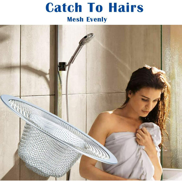 Casewin 2pcs Bathtub Drain Strainer, Small Wide Rim 1.57 Diameter ,  Stainless Steel Sink Drain Strainer,Drain Hair Catcher Perfect for Bathtub  and