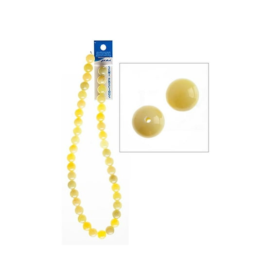 John Bead SP 16" Jade 10mm Round Lemon
