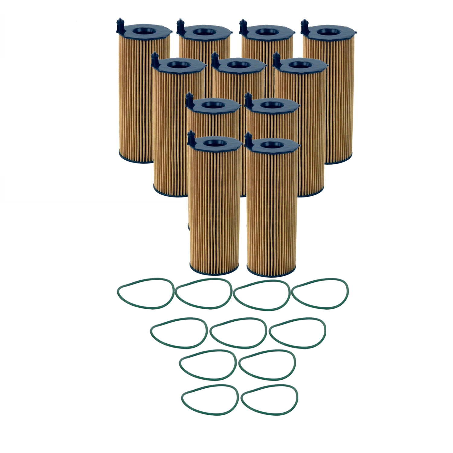 Genuine OEM Set of 11 Engine Oil Filters Element For Audi Q7 VW Touareg