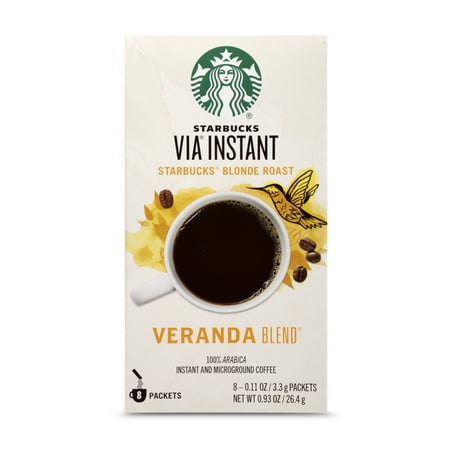 Starbucks VIA Instant Veranda Blend Light Blonde Roast Coffee (1 box of 8