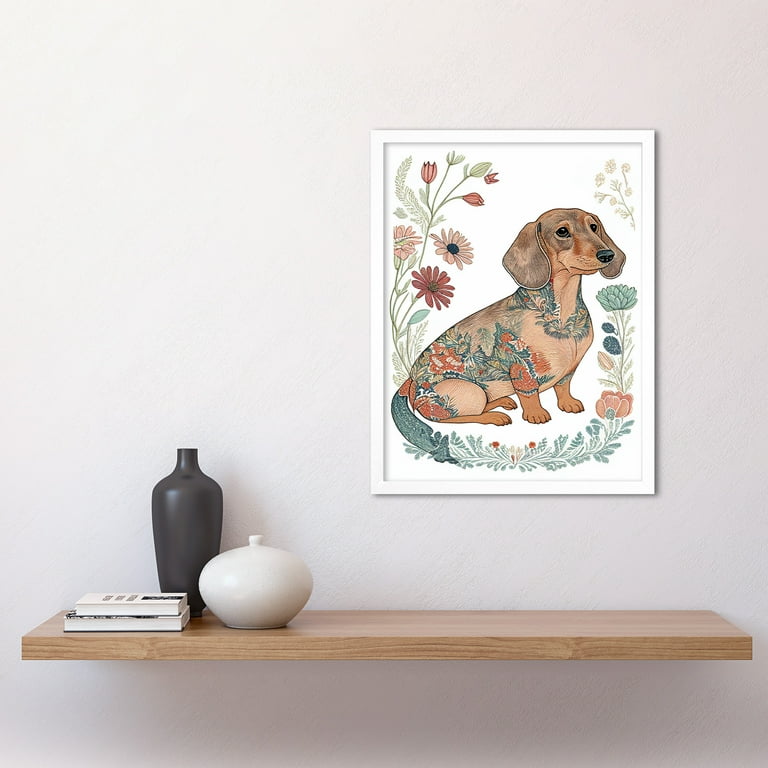 Sausage dog art print cheap