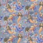 JAM Paper Industrial Bulk Wrapping Paper, 1/Pack, Mermaids Gift Wrap, 520 Sq Ft (1/4 Ream)