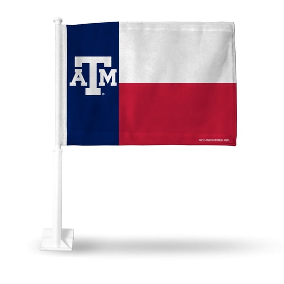 Texas-A&M-Aggie's State Flag 14x19 Double Sided Window Mount Car Flag