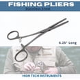 thumbnail image 3 of Fisherman Father Fishing Pliers Stainless Steel Locking Forceps Multi Function Fishing Equipment Fly Fish Tying Pliers Suitable For Salwater, Fresh Water Fishing Outdoor Use Father's Day Unique Gift, 3 of 6