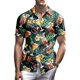 thumbnail image 3 of Camisas hawaianas con estampado 3D de flores y neón para hombre, camisas casuales de playa de gran tamaño con botones, ropa de diseñador de moda, camisas Aloho, 3 of 4