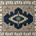 thumbnail image 1 of Ahgly Company Machine Washable Indoor Square Abstract Light French Beige Brown Area Rugs, 7' Square, 1 of 7