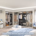thumbnail image 6 of Homieasy 120'' Closet System with 2 Sets, 10FT Walk in Closet Organizer with 5 Drawers & 3 Hanging Rods, Reversible Wardrobe Closet with Shoe Racks & Storage Cabinet, for Bedroom, Closet, Black, 6 of 8