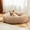 Brown, variant on GIANNA Calming Donut Dog & Cat Bed, 24 Inches Round Fluffy Dog Beds for Medium Dogs, Anti-Anxiety Plush Dog Bed, Machine Washable Pet Bed, Brown