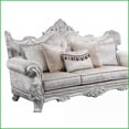 thumbnail image 5 of Melrose Traditional Sofa - Champagne Silver Brush Finish, Wood Frame, 5 Plush Pillows | Rolled Arms | Polyester | Living Room Ready, 5 of 5