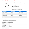 thumbnail image 2 of Power Steering Return Line Hose Assembly - Compatible with 1976 Ford F-250 4WD, 2 of 2