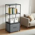 thumbnail image 5 of INSMART 3-Tier Storage Rack – Light Duty,Space-Saving Organizer for Home, Office,Garage – Adjustable,Sturdy Steel Frame, Easy Assembly (Dark Gray), 5 of 7