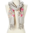 thumbnail image 3 of Scarfs for Women Floral Scarves Embroidered Long Fashion Evening Scarf Long Neck Wraps for Ladies Gifts Online by Oussum, 3 of 6