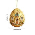 thumbnail image 3 of EWASWON Set of 2 Easter Egg Ornaments, Red Floral Cottage Hanging Decor for Home, Cabinet Knob, Easter Party Decoration, Spring Plastic Ornaments, 3 of 6