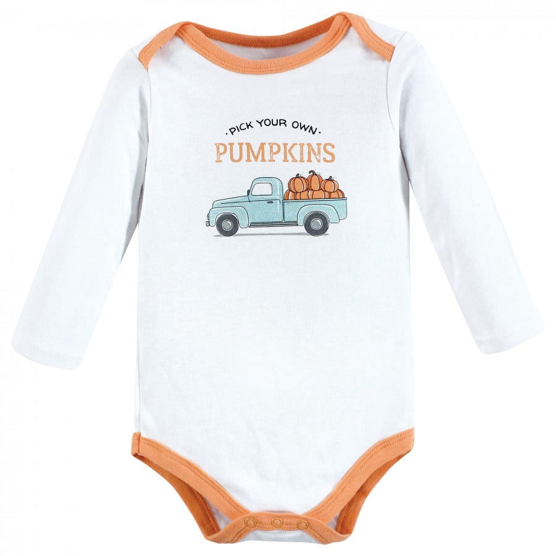 Hudson Baby Cotton Long-Sleeve Bodysuits, 3- Pack, Newborn- 24 Months