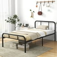 thumbnail image 2 of Giantex Full/Twin Metal Bed Frame, Heavy-Duty Mattress Foundation w/Headboard & Footboard, No Box Spring Needed, Easy Assembly, 2 of 8