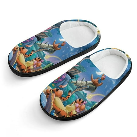 

Winnie The Pooh Slippers for Kids Cute Soft Plush Anti-slip Fluffy Fuzzy House Slippers Warm Soft Plush Non-Slip Indoor Outdoor Slip-on Shoes for Boys Girls