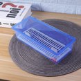 thumbnail image 4 of Caja de almacenamiento para palillos de cocina, transparente, a prueba de polvo, organizador de vajilla, bandeja para cubiertos y recipiente para utensilios (azul), 4 of 5